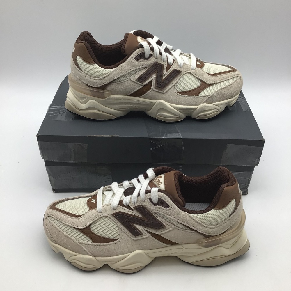 New Balance 9060 Kids Brown Beige Suede Mesh Sneakers G90609SI Size 6 Y NEW